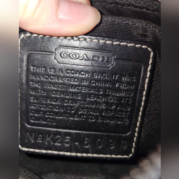 Vintage Y2K Coach Demi Purse Handbag Black Gray Signature Canvas Bag 6094 - Picture 10 of 10